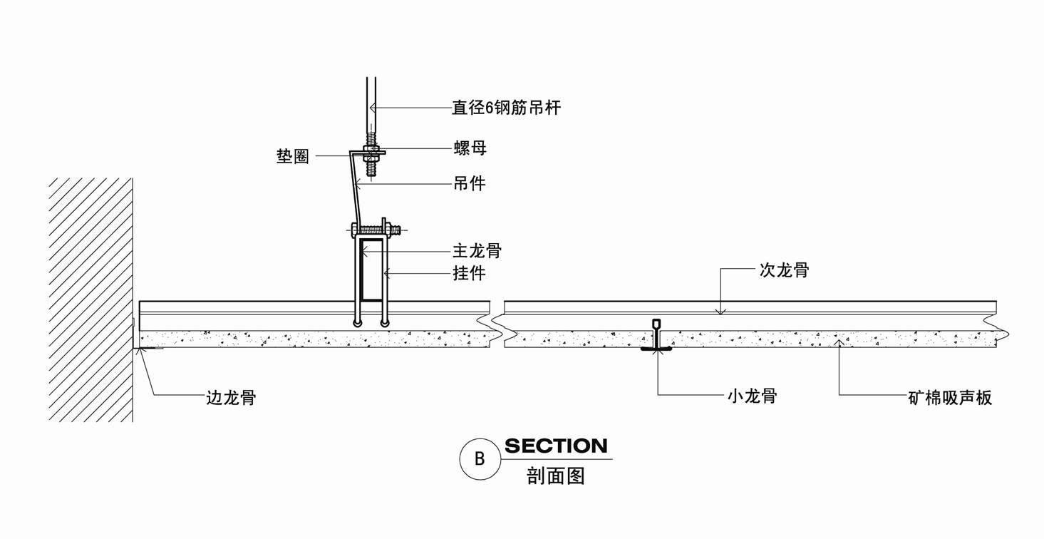 明架式矿棉板顶棚b剖面图.jpg