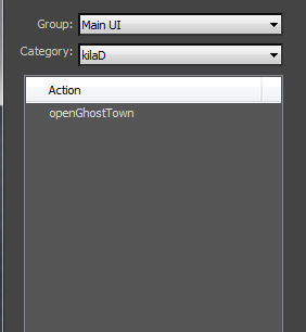 将Category 选项中的All Commands，改为KilaD后，下框出现：openGhostTown。