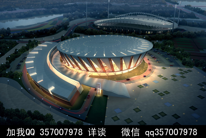 体育场馆设计案例效果图 - 室内渲染与表现 效