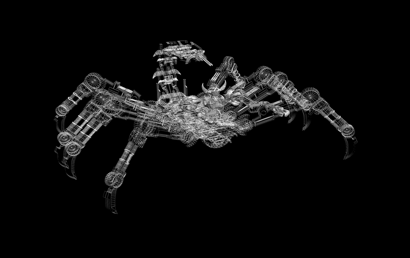 机械蝎子3D MAX线框图2009.jpg