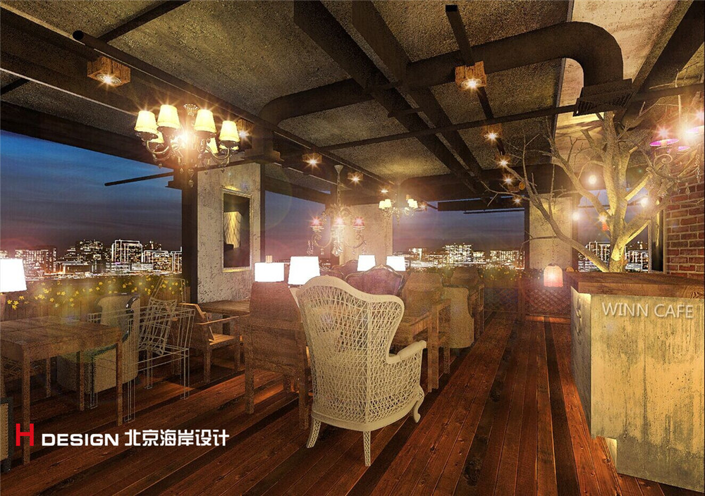 咖啡馆设计|咖啡之翼武清店—北京海岸设计
