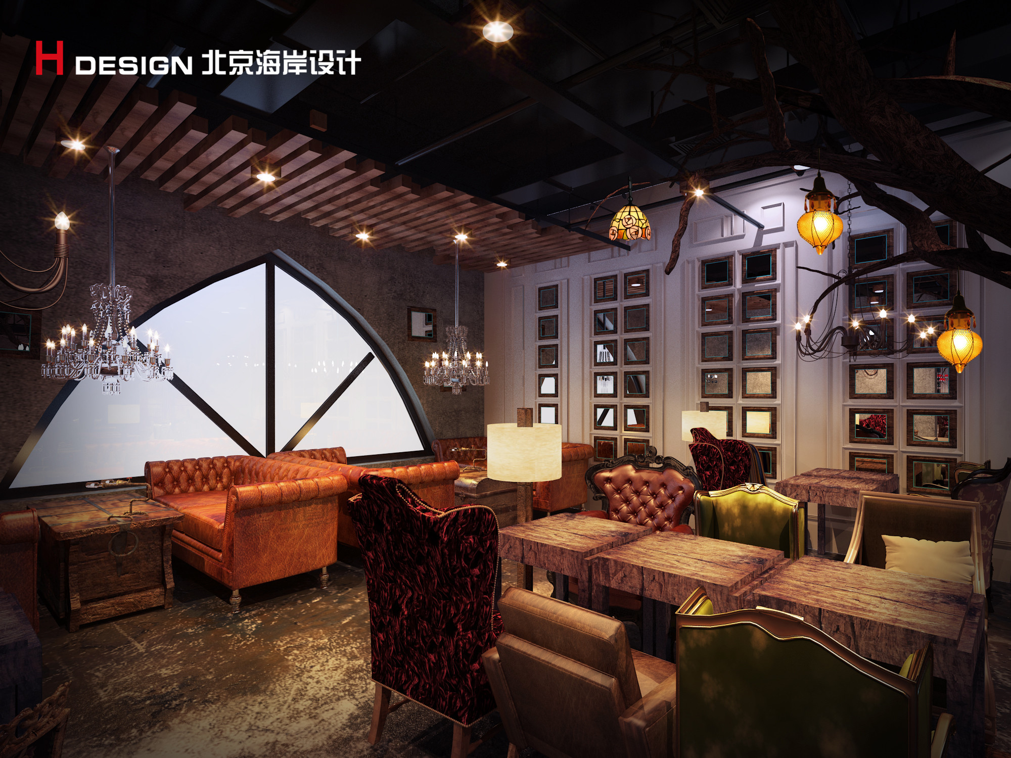 室内设计|延边逸美时光咖啡厅—北京海岸设计