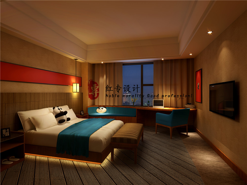 阆中酒店设计-红专设计 | 米瑞熊猫王子酒店