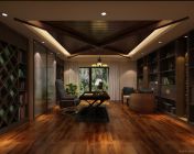沉稳的别墅书房模型-max2010-贴图灯光材质齐全+效果图