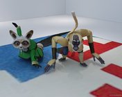 儿童房必用玩具模型 足篮排球 功夫熊猫 玩具越野车 机器狗