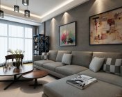 现代客厅+餐厅-max2011-带贴图+效果图