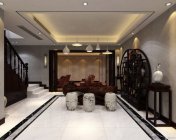 新中式的地下室会客厅-茶室-max2010-带贴图