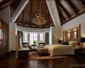 欧式木色别墅卧室-贴图灯光材质-2011版本