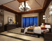 中式别墅卧室 max2012版 64位系统 贴图灯光材质齐全