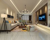 简约客厅+餐厅 附贴图灯光材质 max2012+效果图