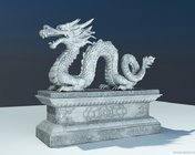 带基座的卧龙模型 max2012 带贴图