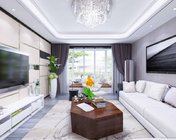 黑白灰色调现代客餐厅 max2012 带贴图+效果图