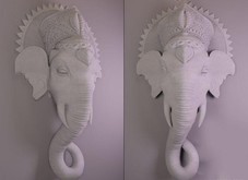 白色大理石大象雕塑 max2012 带贴图