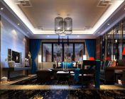 新中式客餐厅-3D2010-贴图灯光材质齐全+效果图