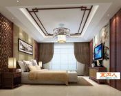 中式卧室模型-贴图灯光材质齐全