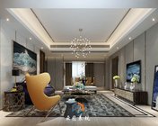 大气现代奢华客餐厅 max2014 贴图材质灯光全有