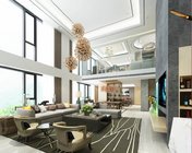 现代别墅客厅 MAX2010 带贴图+效果图