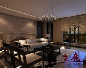 新中式夜景客餐厅 max2012 含灯光贴图材质