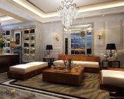 中西合璧客厅餐厅厨房-max2012 -有贴图灯光+效果图