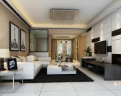 现代客厅，餐厅整体模型-MAX2010-灯光-材质-贴图