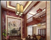 中式别墅客餐厅-版本2010-带贴图灯光材质+效果图