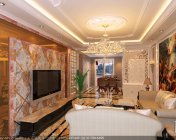 欧式客厅餐厅走廊 版本2012 灯光材质贴图齐全+效果图