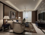 现代客厅+餐厅+厨房-max2011-带贴图+效果图
