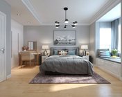 北欧风格卧室 max2012 带贴图+效果图