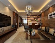 现代别墅客餐厅模型-max2011-带贴图