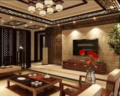 中式客厅-max2009-贴图灯光材质都有+效果图