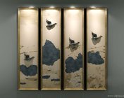 中式立体装饰挂画 max2014 带贴图
