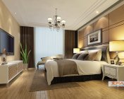 现代简约大气的卧室-材质灯光齐全-max2012