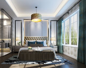 现代卧室 2012max  贴图灯光材质齐全