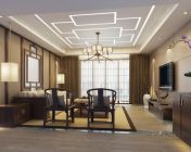 新中式客厅餐厅卧室-MAX2010+灯光贴图+效果图