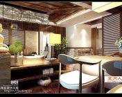 东南亚风格客厅玄关模型下载附材质-贴图