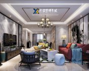 现代中式客餐厅 max2012 带贴图灯光材质