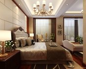 美式大卧室带沙发电视-带贴图灯光材质-max2011+效果图