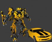 变形金刚大黄蜂模型+大黄蜂新车版模型