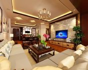 中式客厅餐厅 max2012 带灯光贴图+效果图