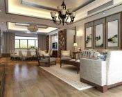 新中式客厅+餐厅+厨房-max2012-带贴图+效果图