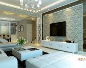 现代客厅+餐厅-电视背景墙-max2012贴图材质+灯光