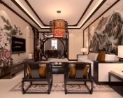 中式客餐厅-3DMAX2012-带贴图+效果图