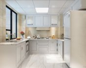 白色厨房模型-max2014，灯光材质齐全