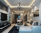 现代客餐厅 max2012版64位 贴图灯光材质齐全+效果图