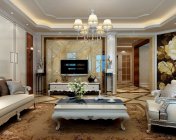 简欧客厅+餐厅 max2012 带贴图+效果图