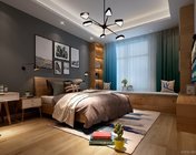 现代卧室 max2012版 贴图灯光材质齐全+效果图