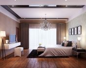 干净整洁的卧室模型-MAX2009-材质贴图灯光全