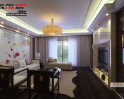 新中式客厅-餐厅+CAD全套施工图+效果图+材质灯光贴图-MAX2009