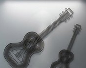 铁艺抽象吉他造型墙饰 max2014