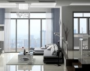现代客厅-3DMAX2013-材质贴图灯光都有
